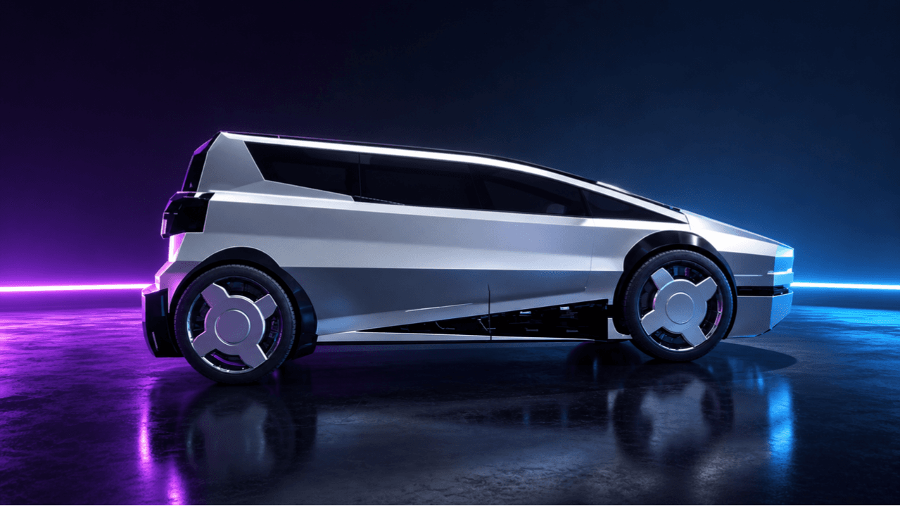 Low-Poly Concept Car Modeling Project