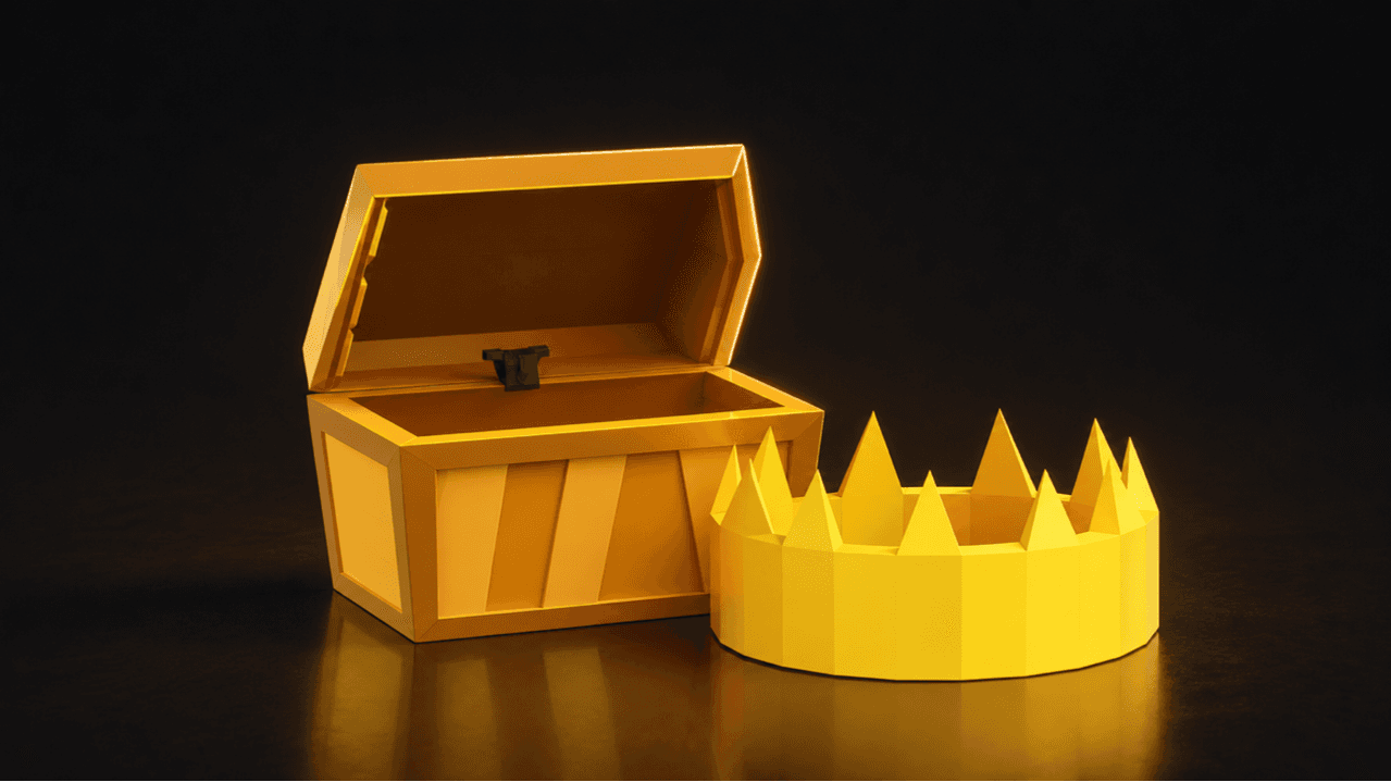 Treasure Chest and Crown Modeling Project