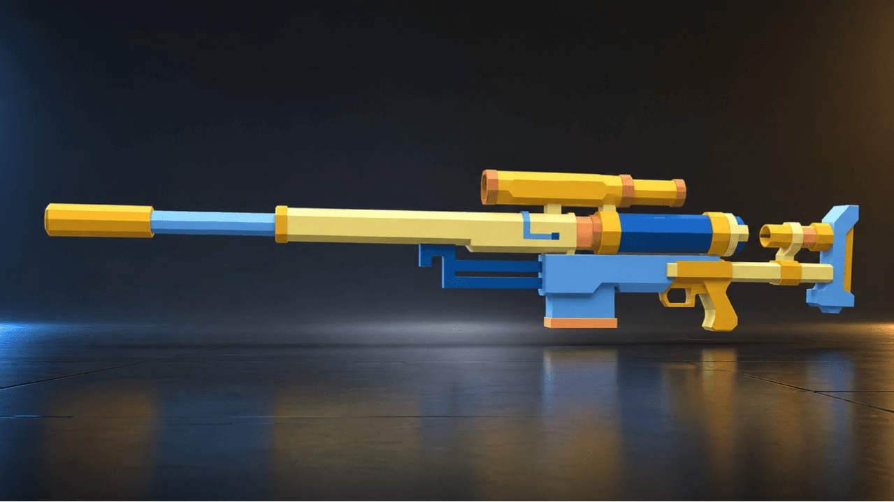 Low-Poly Sci-Fi Weapon Modeling Project